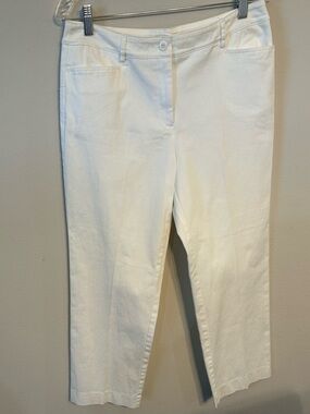dressbarn White High-Rise Straight Leg Pants